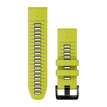 Apyrankė Garmin QuickFit 26 Watch Bands, Electric Lime/Graphite Silicone