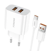 Dvigubas USB įkroviklis Foneng EU45 Type-C kaina