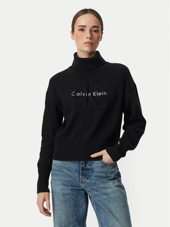 Calvin Klein Jeans Golfas LV047H329G Juoda Regular Fit