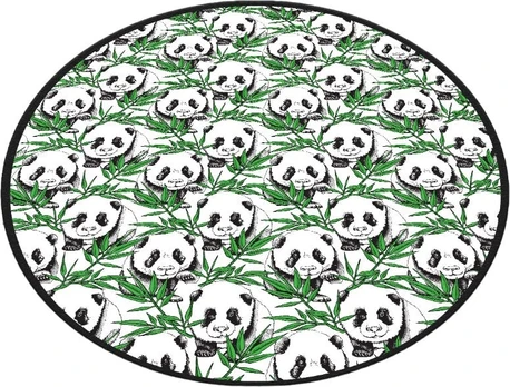 Foutastic Vonios kilimėlis Žalias Panda Circle Djt 100