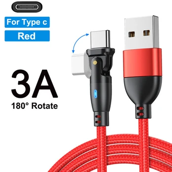 Greitas USB C įkrovimo laidas, Raudona, skirta c tipui