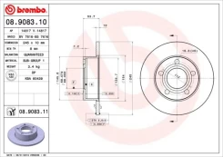 Stabdžių diskas BREMBO 08.9083.11 kaina