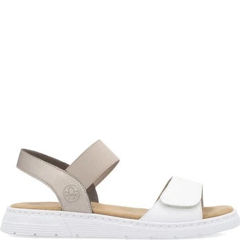 RIEKER Basutės moterims, Balta, SANDALS