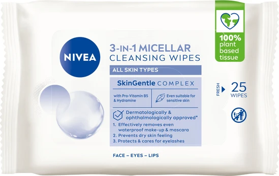 Nivea - Micellar Wipes - 25 stk