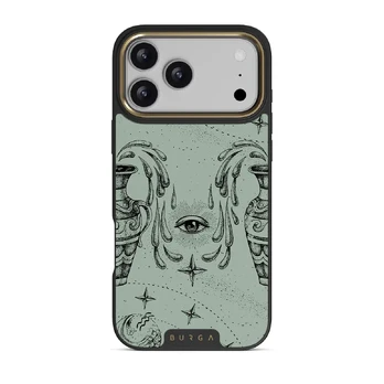 Aquarius - iPhone 17 Pro Max Case, Elite Dark (MagSafe) / Gold / Turquoise