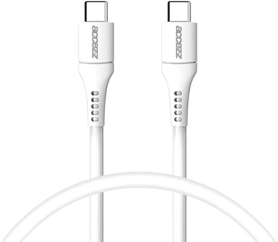 Accezz USB-C į USB-C laidas – 0,2 m – Baltas