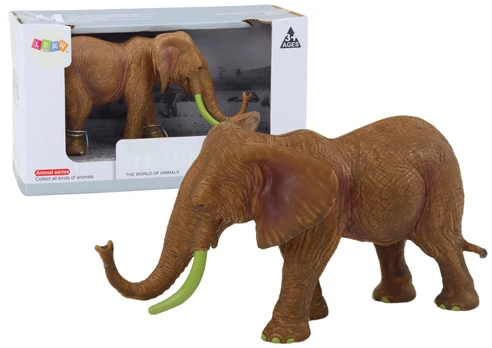 Žaislinė figūrėlė, dramblys Lean Toys Model Series African, 17 cm, ruda