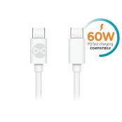 Forever cable USB-C - USB-C 1,0 m 3A white kaina