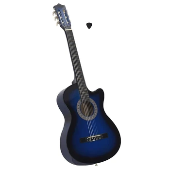 Akustinė gitara, šešėliuotos mėlynos spalvos, 38", 6 stygos