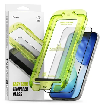 Apsauginis grūdintas stiklas Apple iPhone 17 telefonui "Ringke Easy Slide 2-Pack"