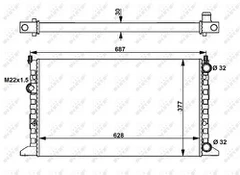 Variklio radiatorius NRF NRF 54657