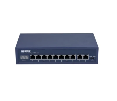 6 prievadų komutatorius Acorid LS5306P (4 PoE, 2 Uplink, 1.2 Gbps)