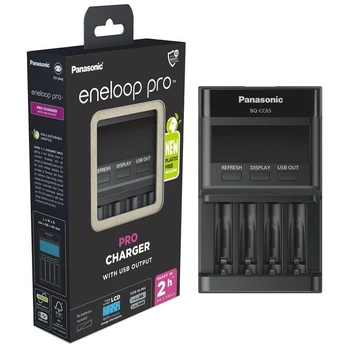 Panasonic Eneloop įkroviklis su LCD ekranu BQ-CC65 EKO