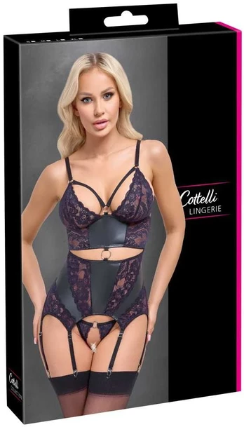 Cottelli lingerie Basque with purple S Seksuali liemenėlė