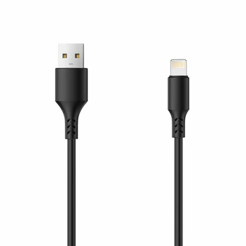 TelForceone Setty kabelis USB - Lightning 3,0 m 2A juodas NAUJIENA