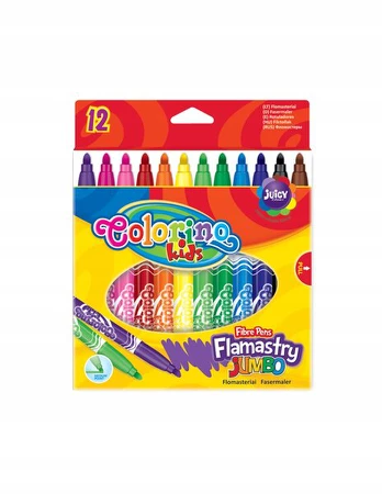 Colorino Jumbo flomasteriai, 12 spalvų