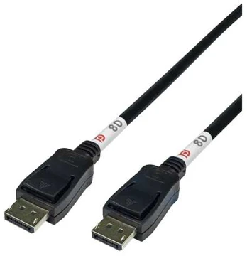 Deltaco DisplayPort cable, DP 2.1, DP80, 0,5m