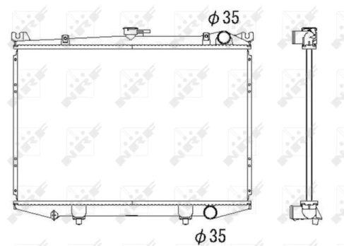 Variklio radiatorius NRF NRF 516842