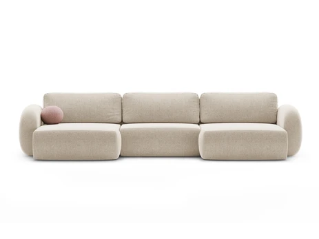 Panoramic Sofa with Box and Sleeping Function, "Tonale", 5 Seats, 362x149x88 Made in Europe
