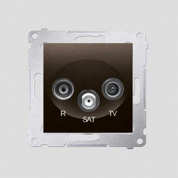 Kontakt-Simon SIMON54 RTV/SAT antenos lizdas 1dB galutinis ruda - DASK.01/46