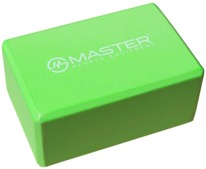 MASTER Žalias Yoga Block Cube 23 x 15 x 10 cm
