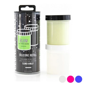 Clone-A-Willy - Refill Glow in the Dark Mėlyna Silicone