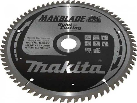 Makita MAKBLADE PJOVIMO DISKAS 260*30MM 70Z
