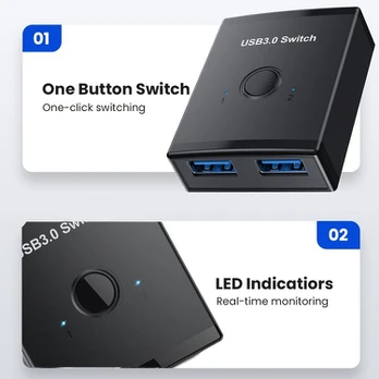 Greitas USB 3.0 KVM Jungiklis