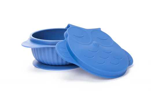Dubenėlis InnoGIO GioFresh Owl, 6+ mėn., silikonas, mėlyna