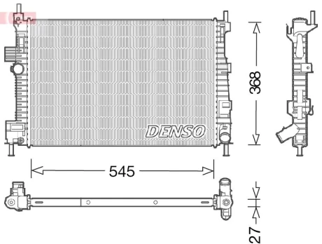 Radiatorius, variklio aušinimas DENSO DRM10009