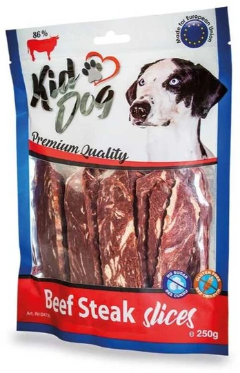 KIDDOG Slices plačios jautienos juostelės 250g (40)