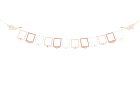PartyDeco Photo frame garland - Stork, 10.5x15 cm, mix