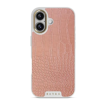 Pink Croco - iPhone 17 Case, Elite Light (MagSafe) / Gold