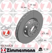 Stabdžių diskas ZIMMERMANN 150.3469.20 kaina