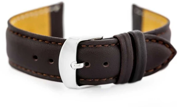 Pacific W83L leather watch strap - dark ruda - 18mm