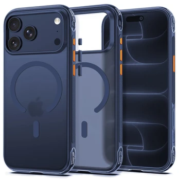 Mėlynas dėklas Apple iPhone 17 Pro Max / 18 Pro Max telefonui "Tech-Protect MagAir Magsafe CC"
