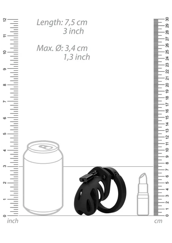 Mancage By Shots Model 23 - Chastity Cage - 2.5'' / 6,5 cm - Juodas