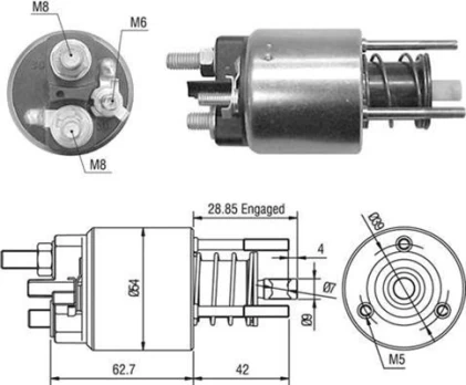Starterio elektrinis magnetas