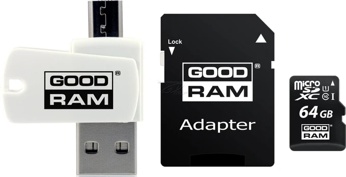 Goodram All in One 64GB MICRO CARD class 10 UHS I + card reader, EAN: 5908267930281