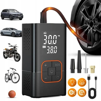 Automobilinis kompresorius elektrinis dviračio siurblys Lcd 50w mini