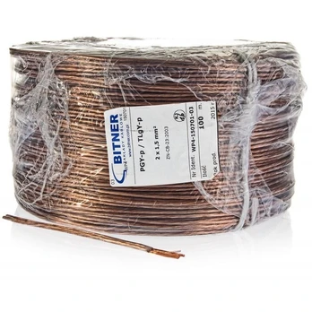 BITNER SPEAKER CABLE BiTsound PGY-p (TLgY) 2x1.5mm ROLL 100m.