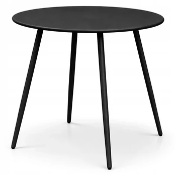 Lauko stalas Domos, 80x72 cm, juodas