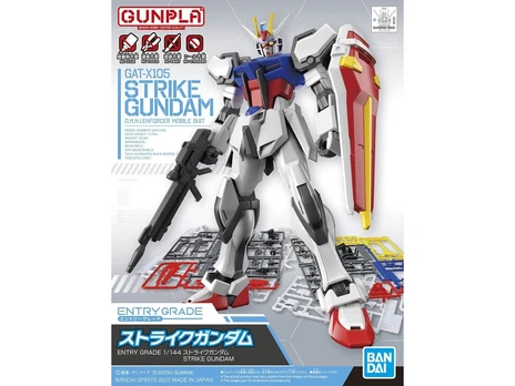 Gunpla modelis Entry Grade GAT-X105 Strike Gundam 1/144 Bandai 63491