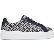 Laisvalaikio batai Tommy Hilfiger Chic Platform Monogram FW0FW09398 Smėlio