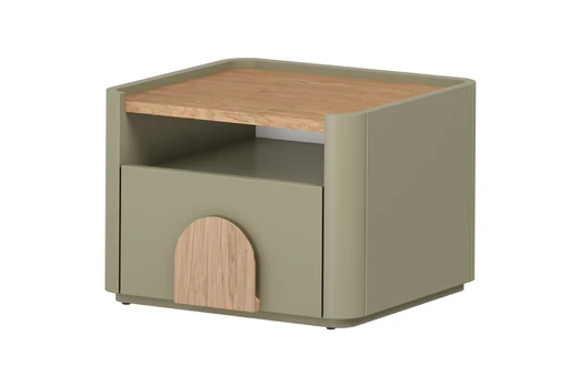 Night Stand Amilio - Eucalyptus / Baltic Dune Oak / Natural Oak Handles