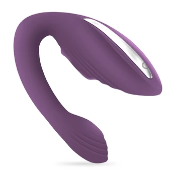 Crushious Pleasuriser Purple C-Shape Vibrator & Water-Based Lubricant 50ml
