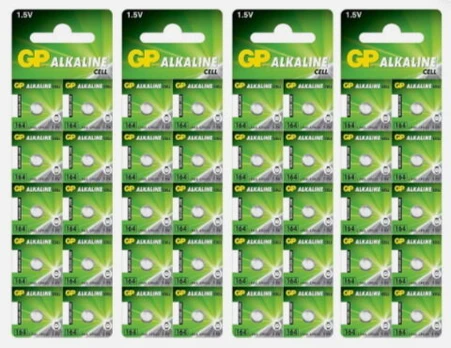 GP 164 Alkaline elementai 1.5V LR60 LR620 AG-1, 40vnt