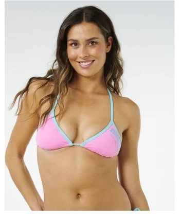 Bikinio liemenėlė Rip Curl Surf Puff Sliding Tri, rožinė