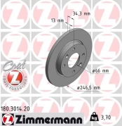 Stabdžių diskas ZIMMERMANN 180.3014.20 kaina