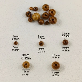 Mediniai karoliukai, 8mm-300pcs